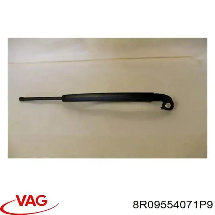 Brazo del limpiaparabrisas, lavado de parabrisas, luna trasera 8R09554071P9 VAG/Audi