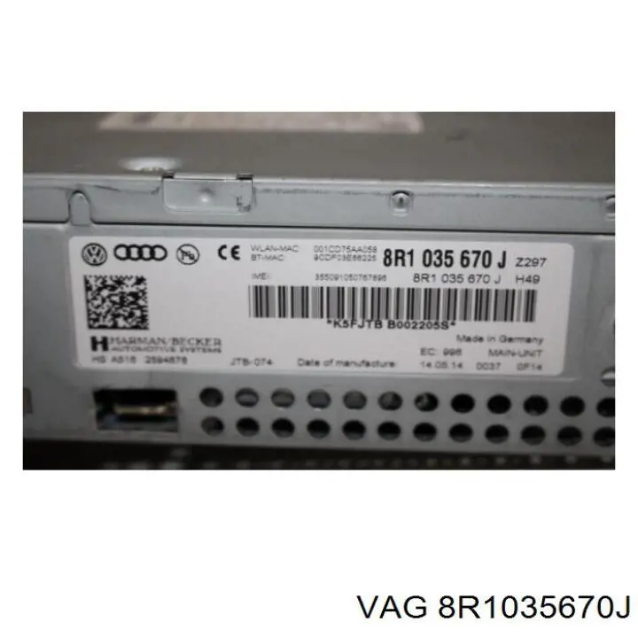 8R1035670J VAG Радиоприемник
