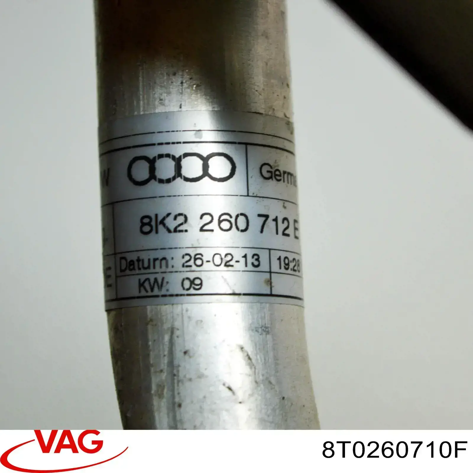 Шланг кондиционера, от радиатора к испарителю 8T0260710F VAG