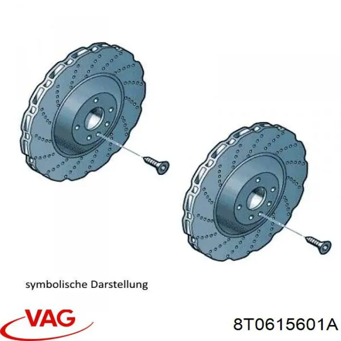 Задний тормозной диск VAG 8T0615601A цена, от 641.11 USD