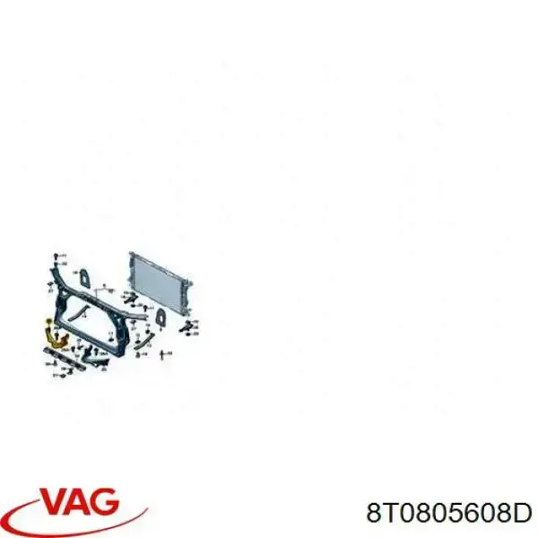 Кронштейн (адаптер) крепления фары передней правой VAG 8T0805608D