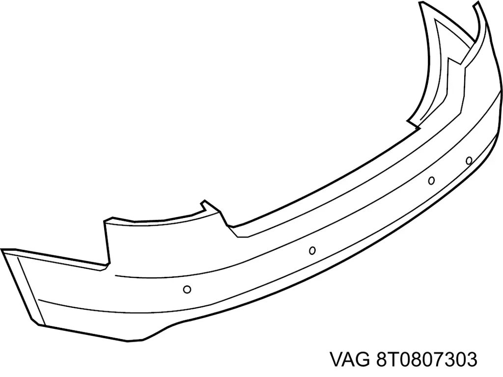 Купить 8T0807303 VAG Задний бампер