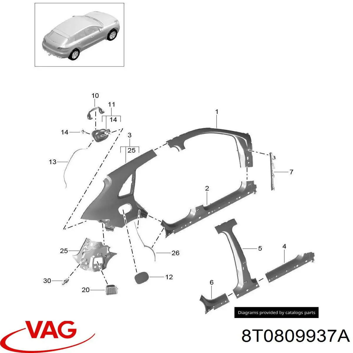  VAG 8T0809937A цена, от 1.14 USD