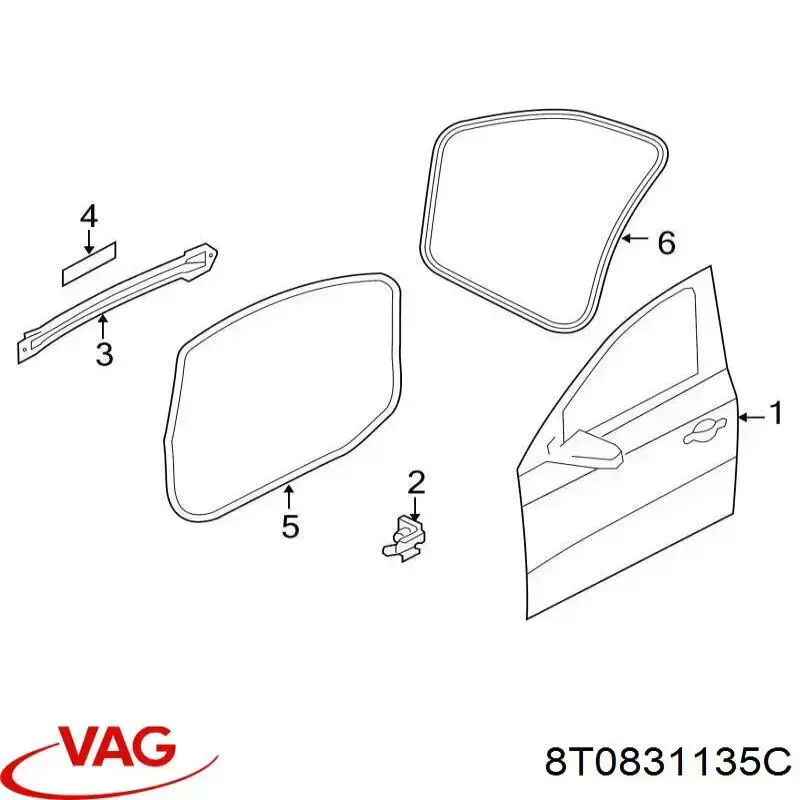  VAG 8T0831135C цена, от 0.57 USD
