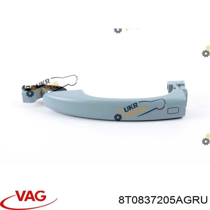 Ручка задней двери, наружная VAG 8T0837205AGRU