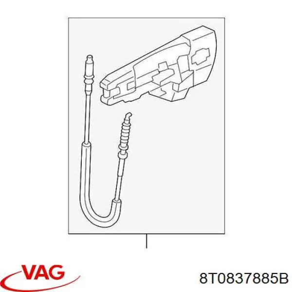 8T0837885B VAG держатель наружной ручки двери задней левой