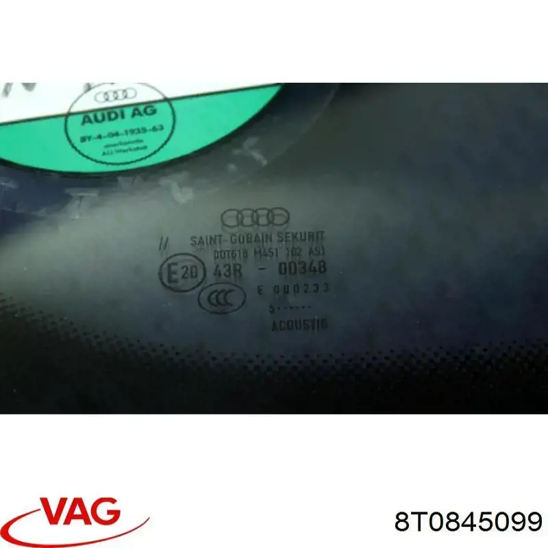 Стекло лобовое VAG 8T0845099NVB цена, от 94.48 USD