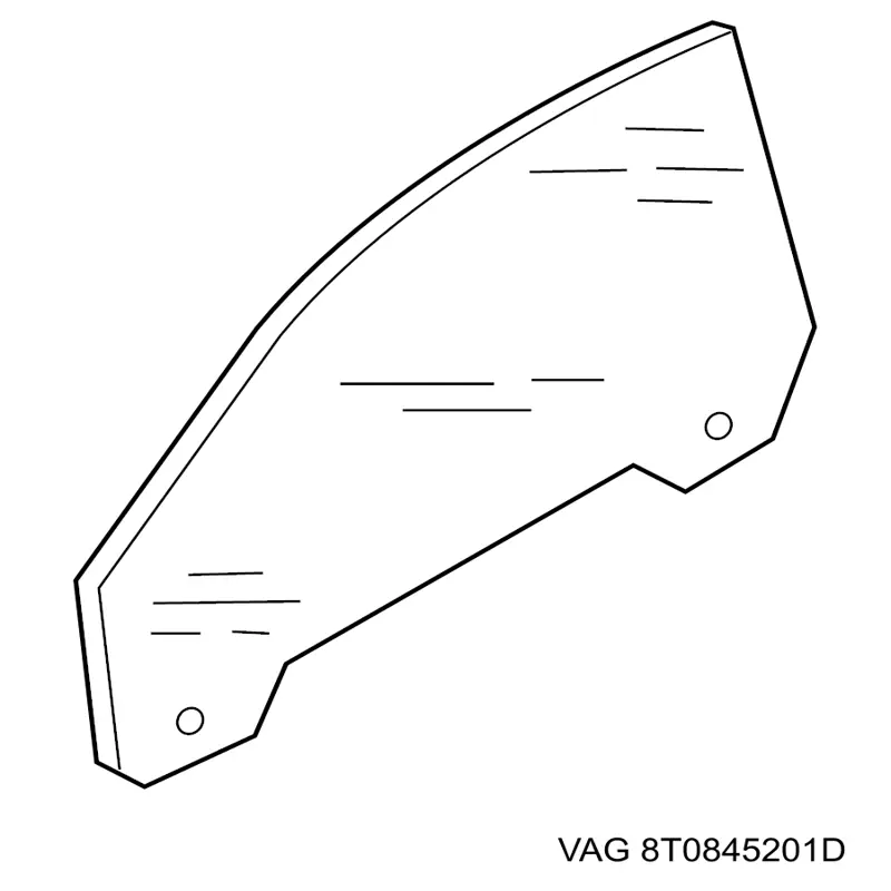 AB10651A Sekurit vidro da porta dianteira esquerda