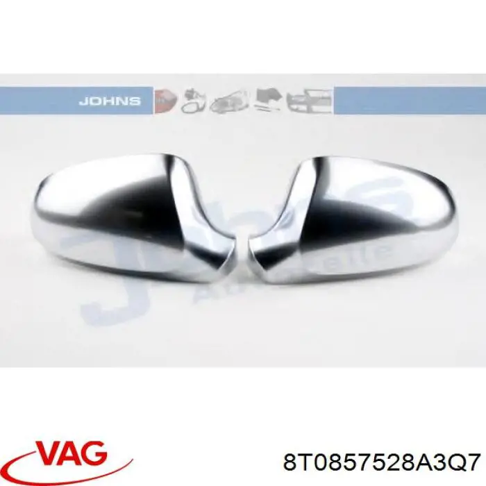 Накладка (крышка) зеркала заднего вида правая 8T0857528A3Q7 VAG
