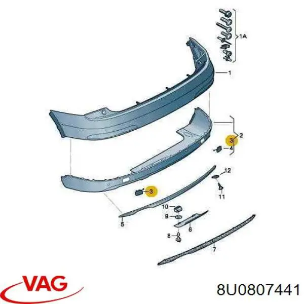 Купить 8U0807441 VAG 