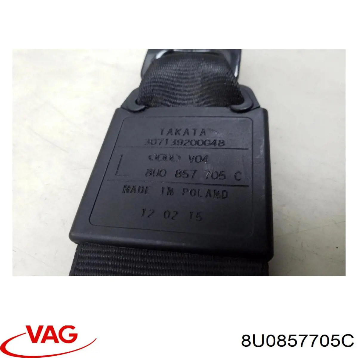 Купить 8U0857705C VAG Левый ремень безопасности