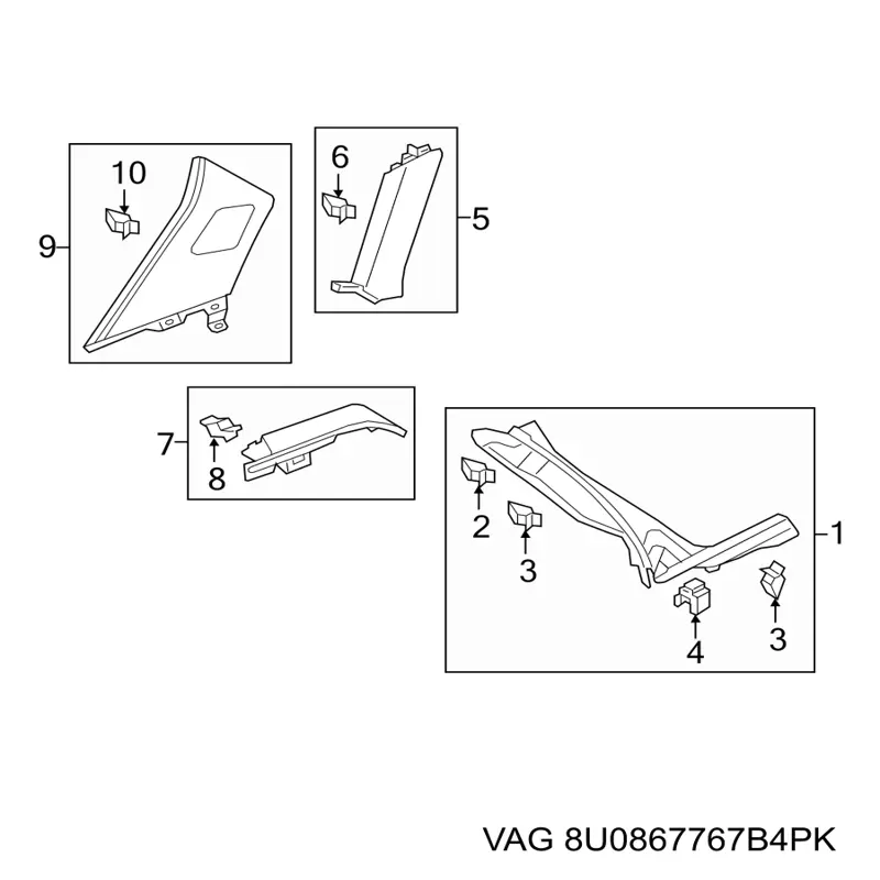  VAG 8U0867767B4PK цена, от 122.20 USD