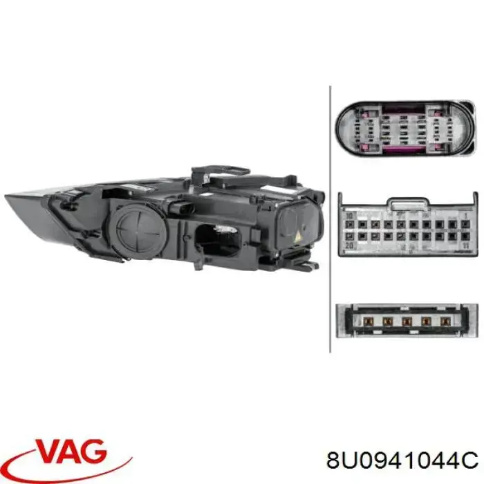 Правая блок фара VAG 8U0941044C цена, от 503.07 USD
