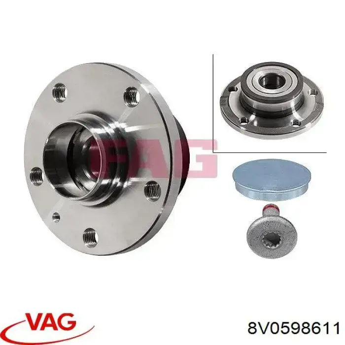 Ступицы задних колес VAG 8V0598611 цена, от 16.65 USD