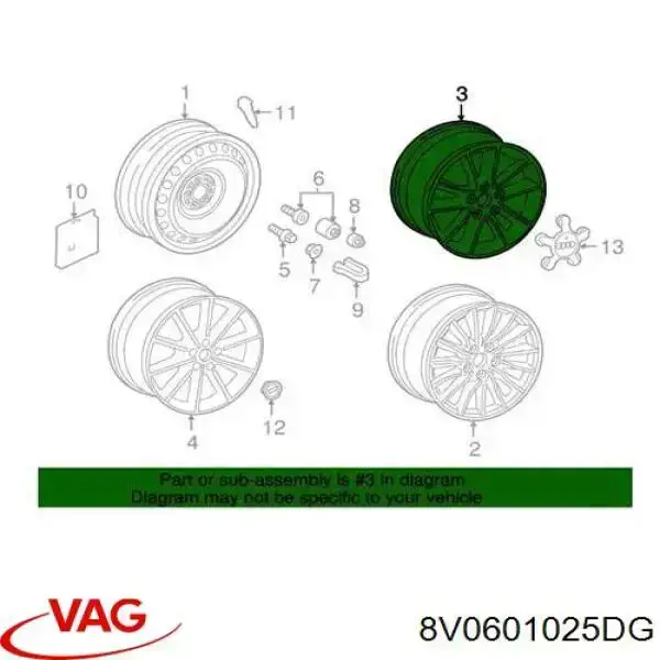 Диски VAG 8V0601025DG цена, от 152.37 USD