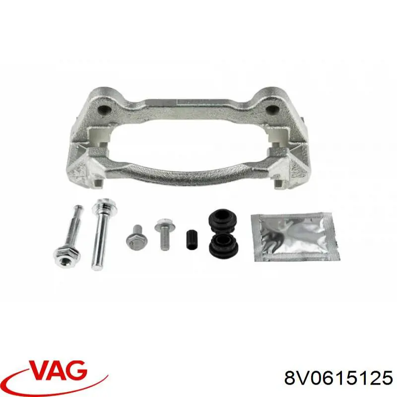 Soporte, pinza de freno delantera 8V0615125 VAG