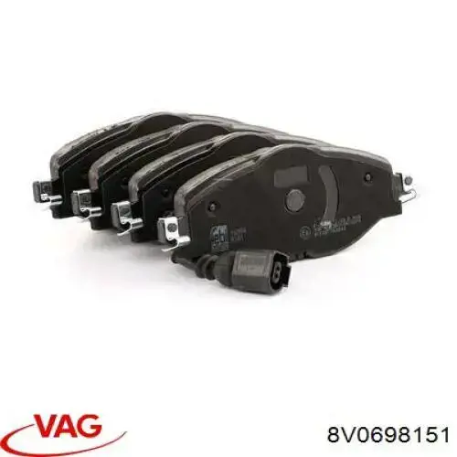 8V0698151 VAG колодки тормозные передние дисковые