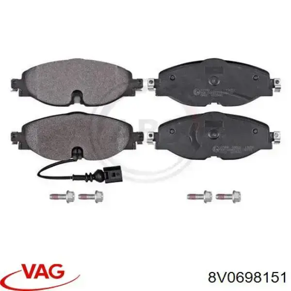 8V0698151 VAG Pastillas de freno delanteras original y equivalente
