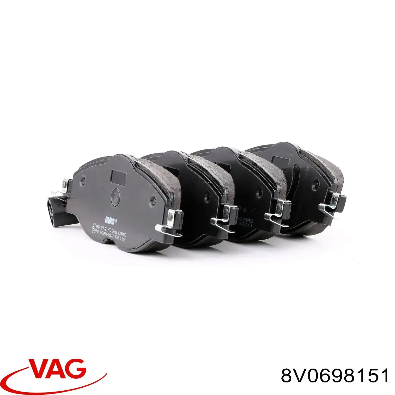 8V0698151 VAG Колодки передние