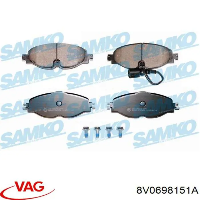 Купить 8V0698151A VAG Колодки тормозные
