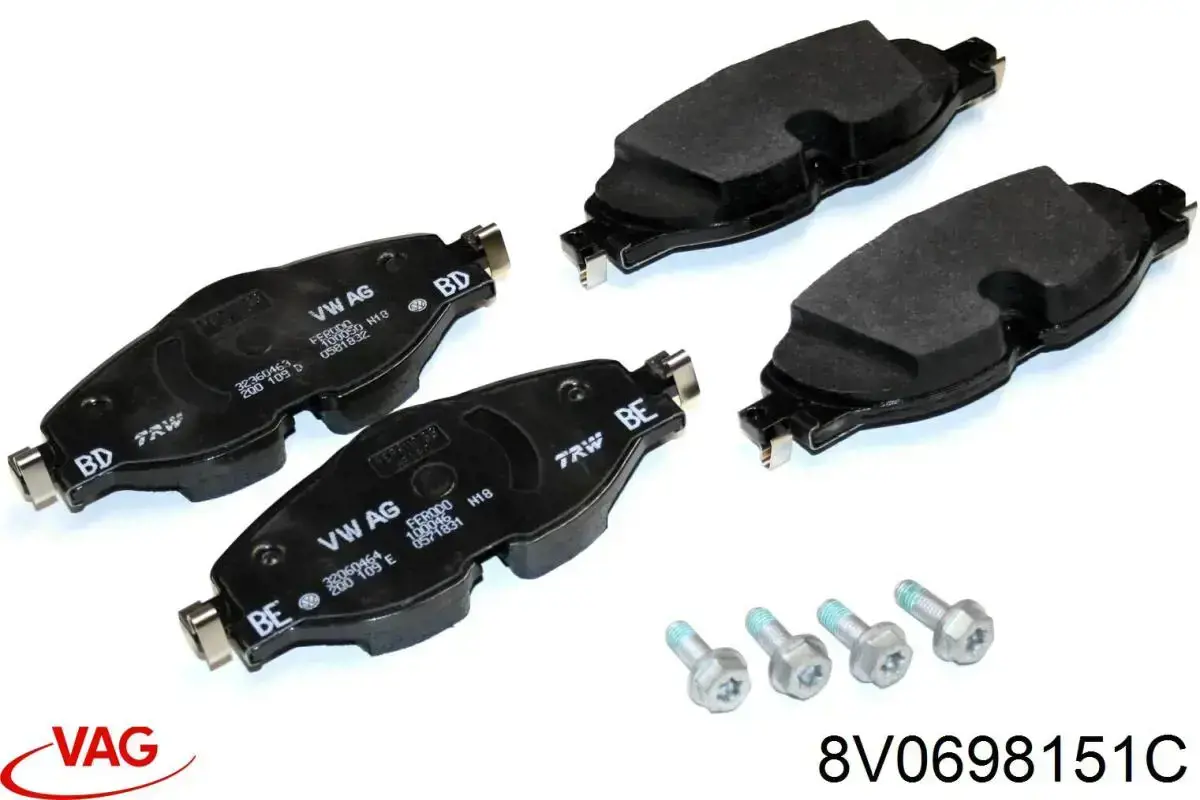 Купить 8V0698151C VAG Колодки тормозные