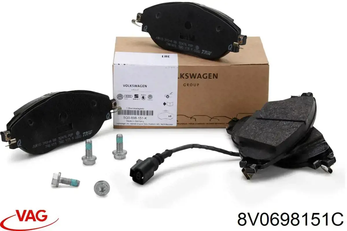 8V0698151C VAG Колодки передние