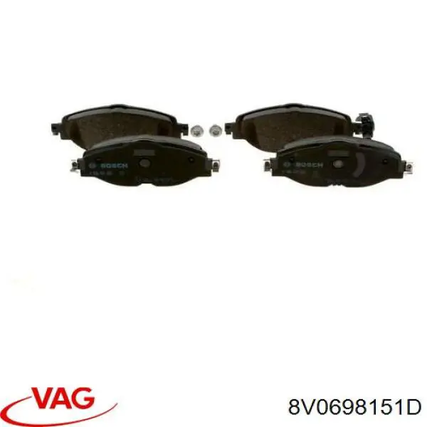 Передние тормозные колодки 8V0698151D VAG