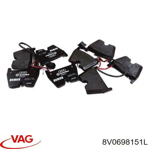 Колодки VAG 8V0698151L цена, от 172.55 USD
