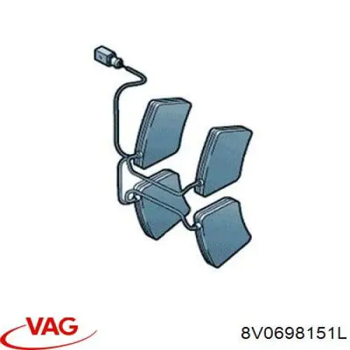 Купить 8V0698151L VAG Колодки тормозные