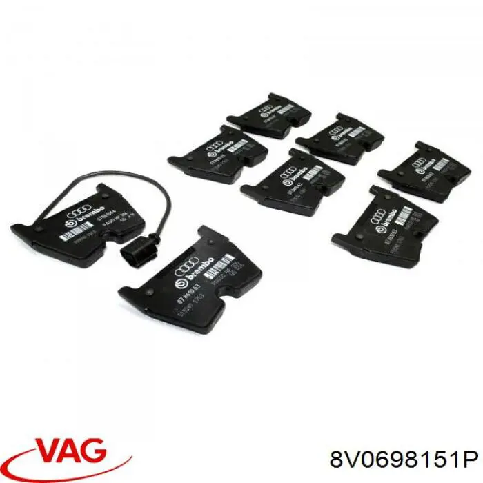 Купить 8V0698151P VAG Колодки тормозные