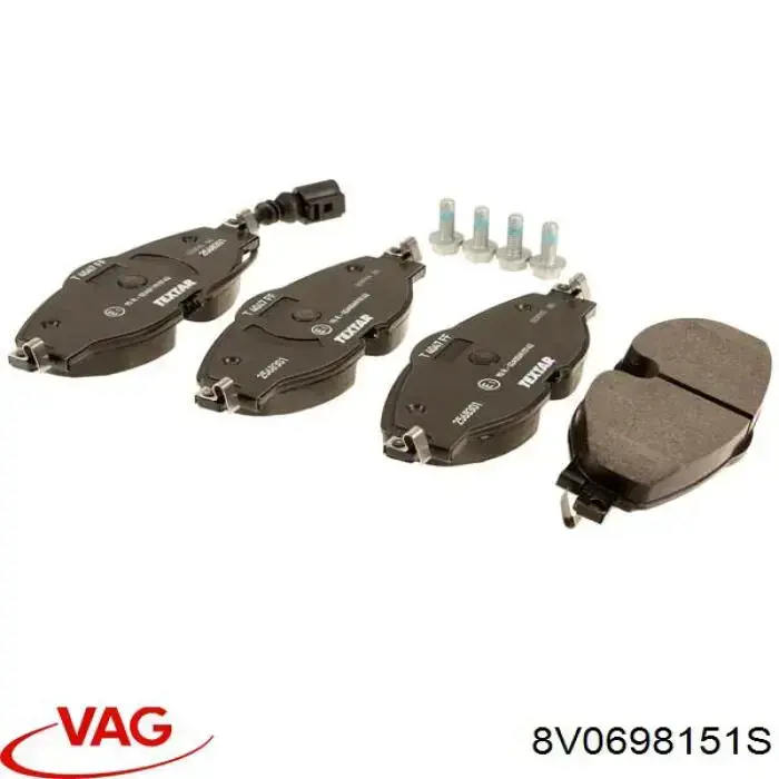 Передние тормозные колодки 8V0698151S VAG