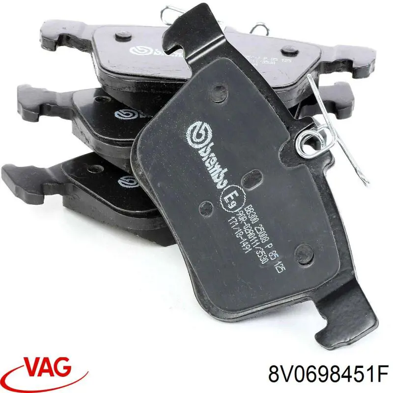 8V0698451F VAG Колодки тормозные дисковые комплект