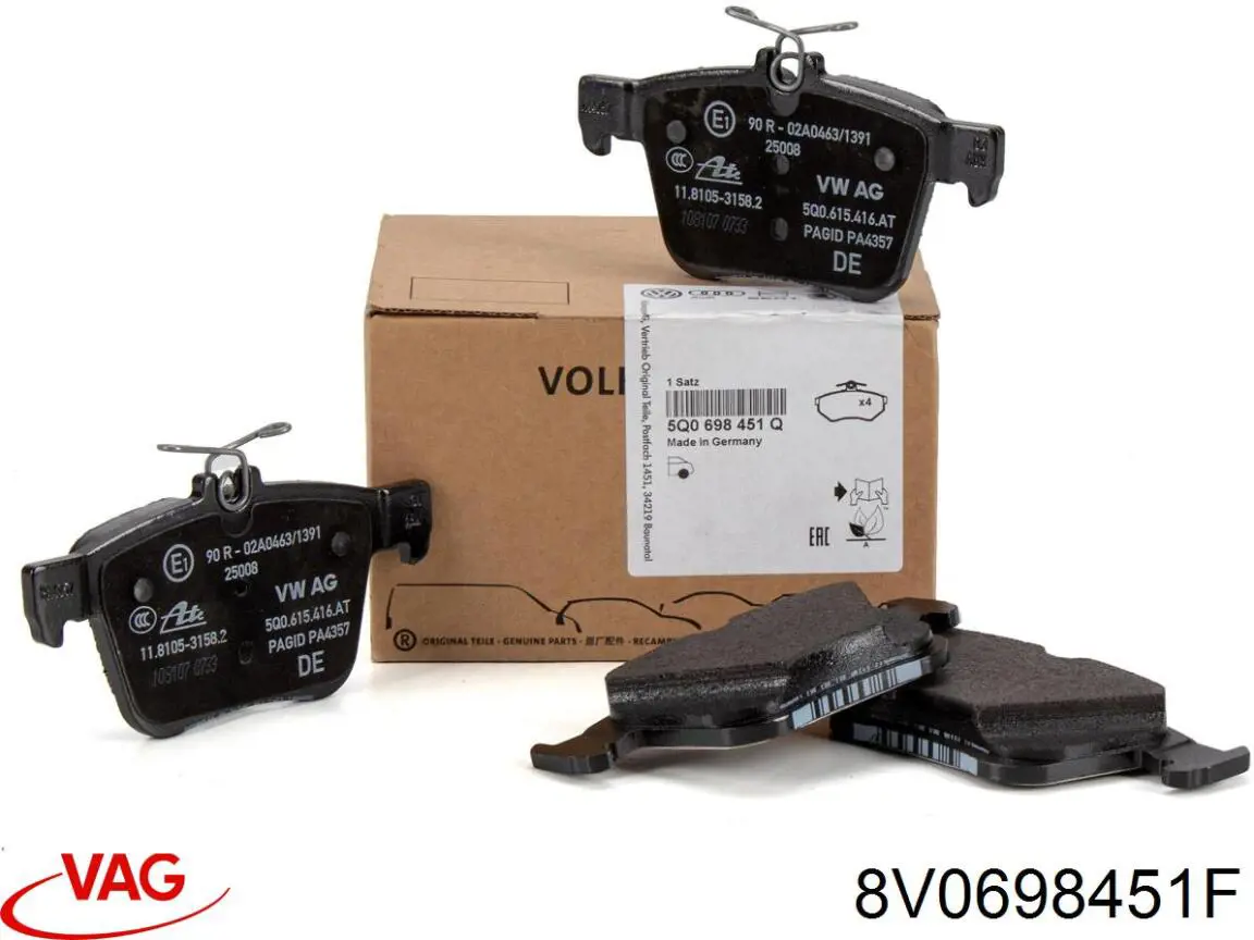 Колодки дисковые  VAG 8V0698451F цена, от 39.64 USD