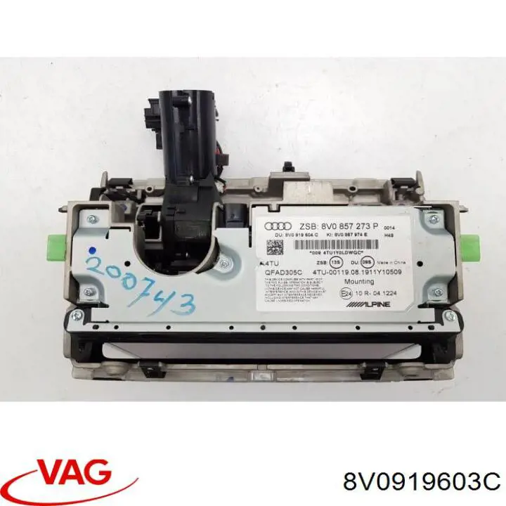 Дисплей бортового компьютера VAG 8V0919603C