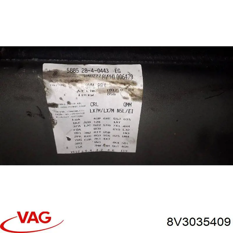 Купить 8V3035409 VAG 