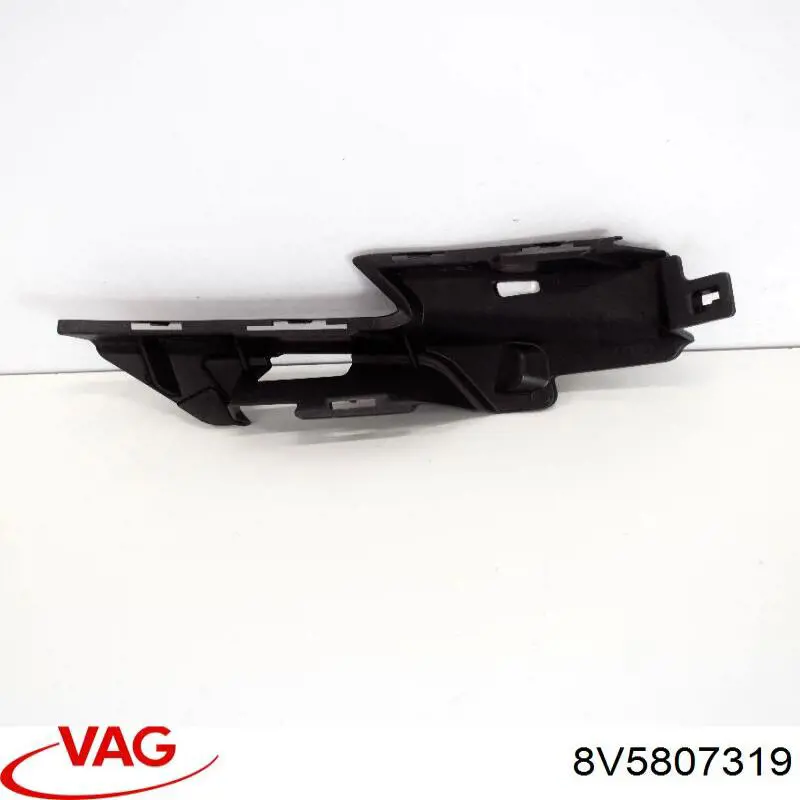 8V5807319 VAG consola do pára-choque dianteiro esquerdo