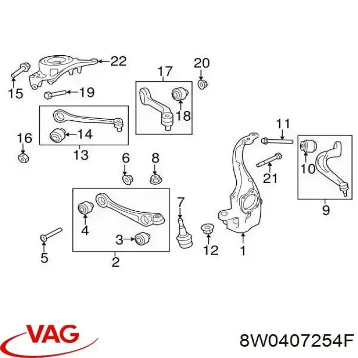 Цапфа передняя правая ZWA021P Polcar