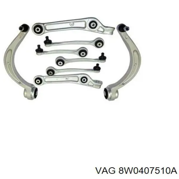 8W0407510A VAG braço oscilante superior direito de suspensão dianteira