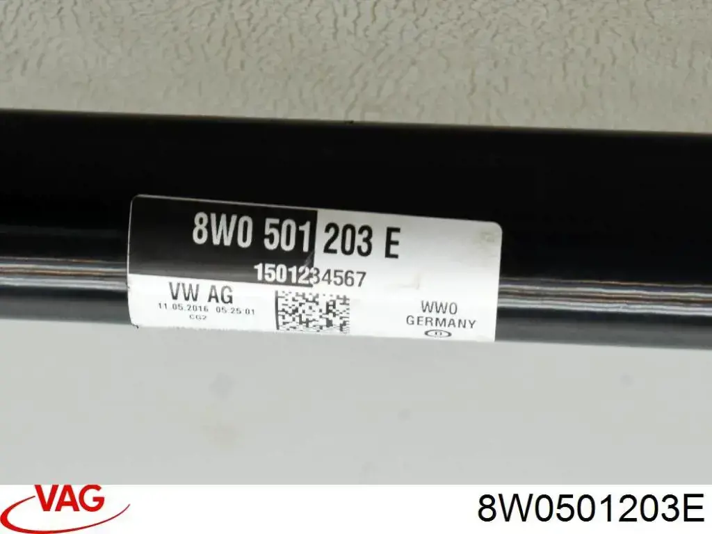 Полуось задняя левая 8W0501203E VAG