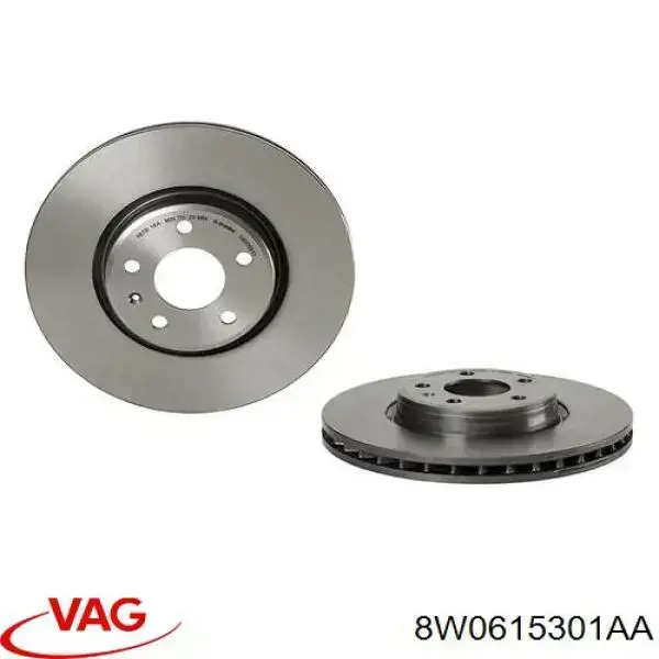 Тормоз дисковый передний VAG 8W0615301AA цена, от 112.17 USD