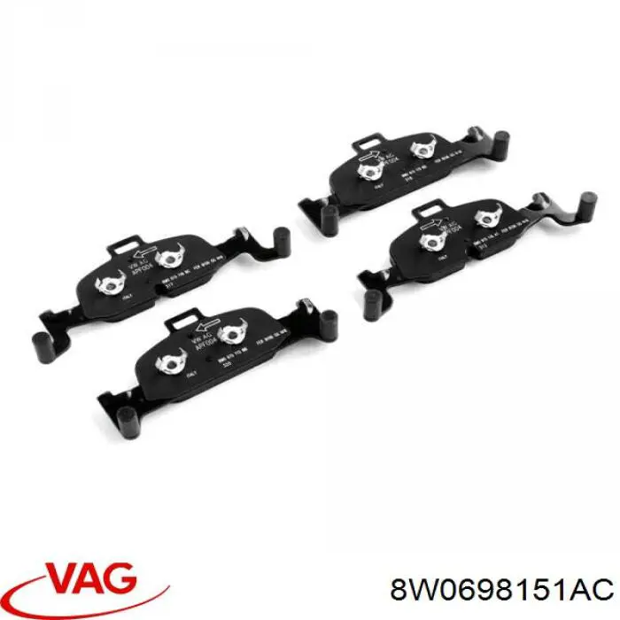 Передние тормозные колодки 8W0698151AC VAG