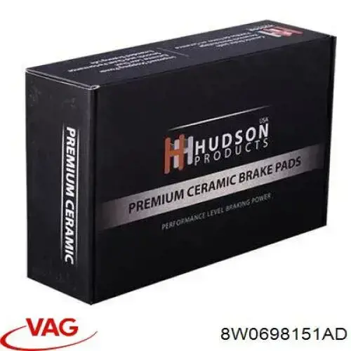 Передние тормозные колодки 8W0698151AD VAG