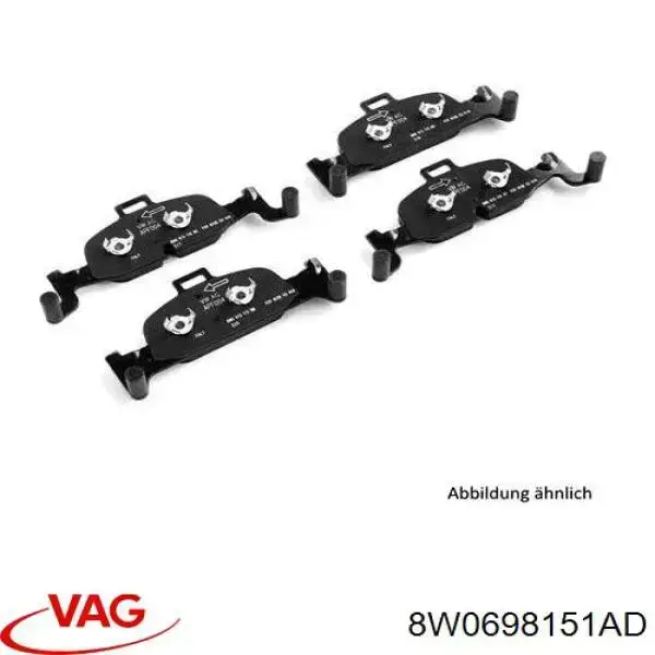 8W0698151AD VAG колодки тормозные передние дисковые