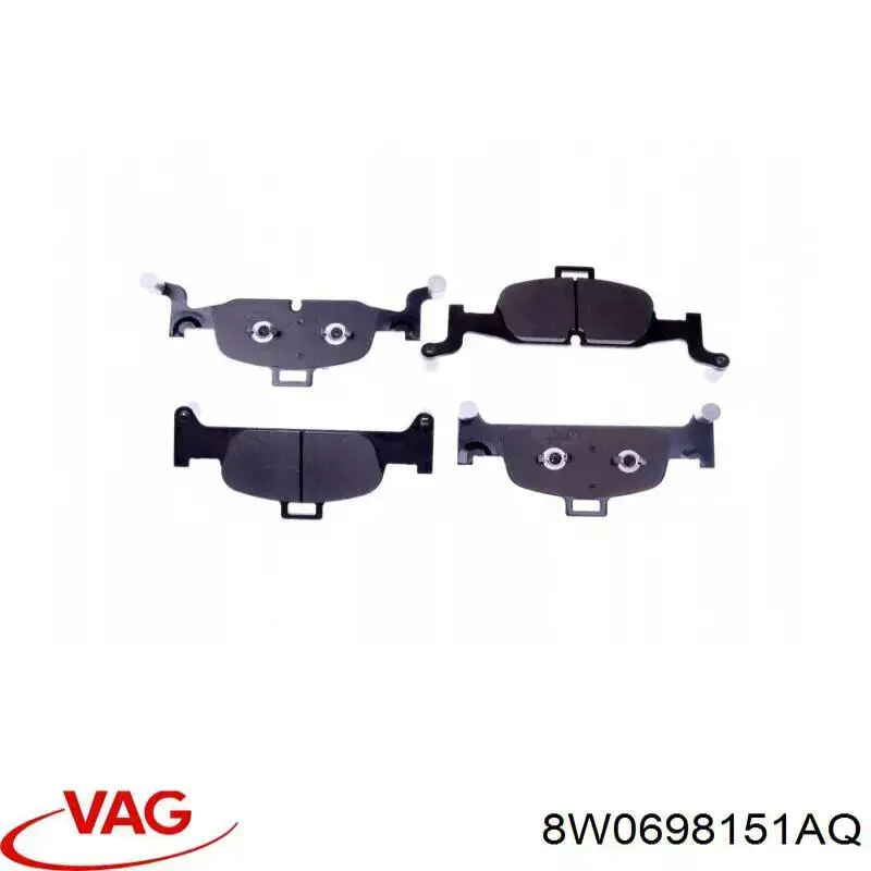 Передние тормозные колодки 8W0698151AQ VAG