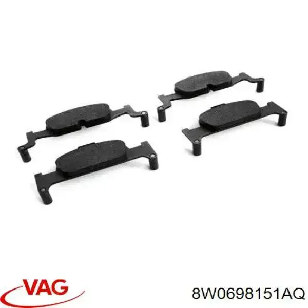 Передние тормозные колодки 8W0698151AQ VAG