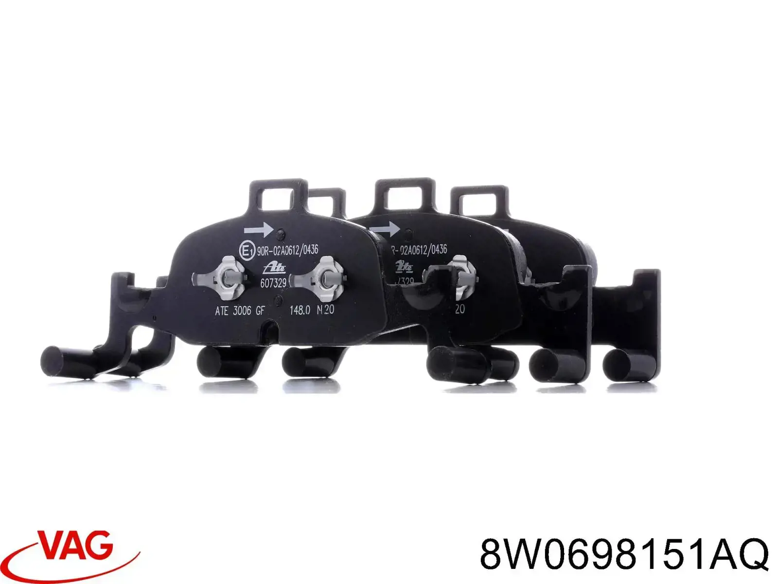 Купить 8W0698151AQ VAG Колодки тормозные