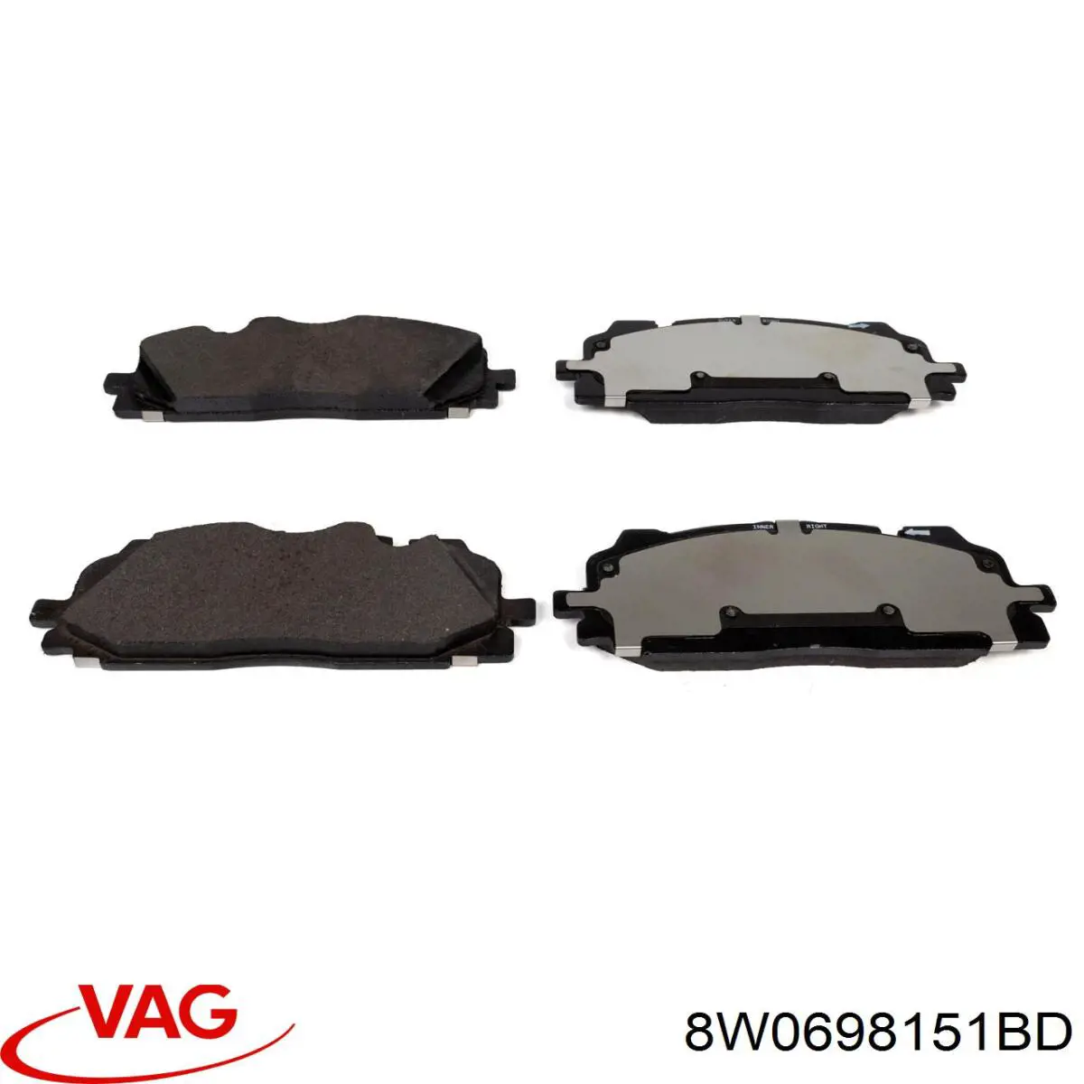 Sapatas do freio dianteiras de disco 8W0698151BD VAG