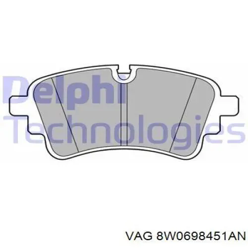 Купить 8W0698451AN VAG Колодки тормозные задние, дисковые
