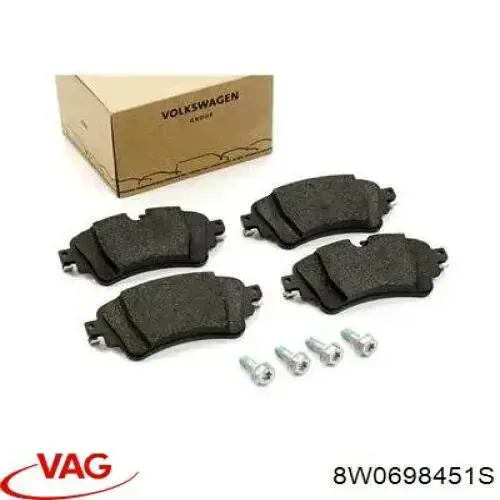 Задние тормозные колодки 8W0698451S VAG