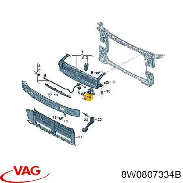 VAG 8W0807334B цена, от 22.65 USD